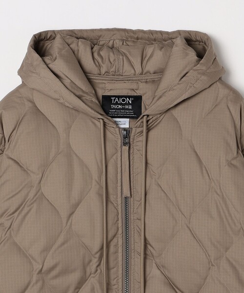 SHIPS any別注】TAION:〈手洗い可能〉ミリタリーキルト ダブルジップ