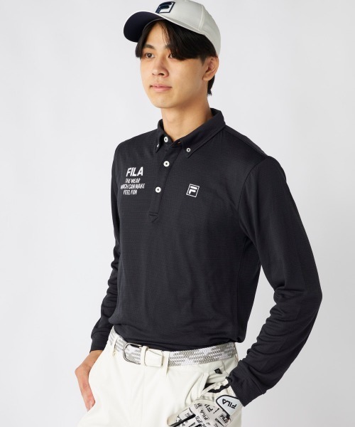 セール】【FILA GOLF/フィラゴルフ】裏起毛長袖シャツ 蓄熱機能付き