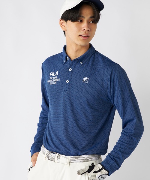 セール】【FILA GOLF/フィラゴルフ】裏起毛長袖シャツ 蓄熱機能付き