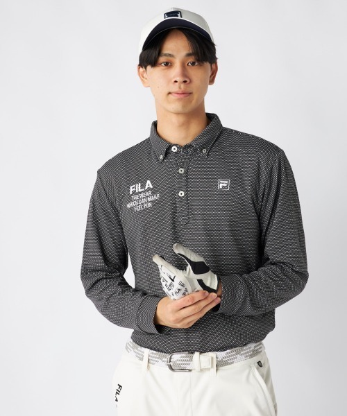 セール】【FILA GOLF/フィラゴルフ】裏起毛長袖シャツ 蓄熱機能付き