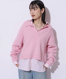 新品♡22SS アプワイザーリッシェ　ボウタイブラウス　定価17600円　ピンク Apuweiser-riche（アプワイザーリッシェ）の「2WAYボウタイ