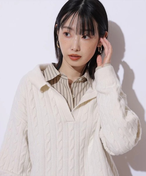 アクアケーブルポロニット（ニット/セーター）｜Mystrada（マイ