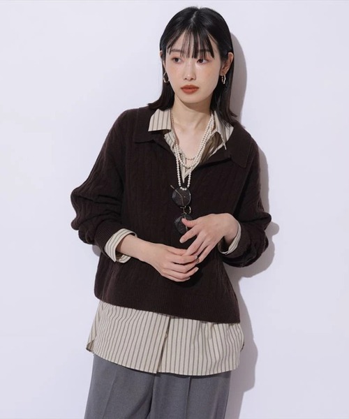 新品 未使用 マイストラーダ アクアケーブルポロニット アクアケーブルポロニット（ニット/セーター）｜Mystrada（マイ