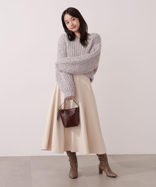 PROPORTION BODY DRESSING（プロポーションボディドレッシング）の「ローゲージざっくりニット / 1215270001（ニット/セーター・レディース・グレー系その他/ホワイト系その他/レッド・FREE）」の7枚目の写真