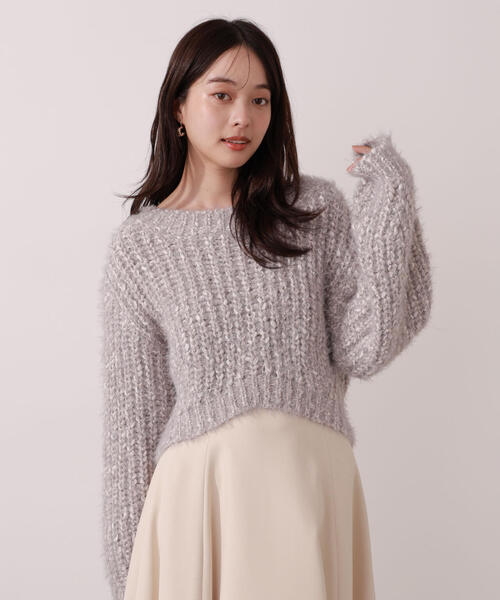 PROPORTION BODY DRESSING（プロポーションボディドレッシング）の「ローゲージざっくりニット / 1215270001（ニット/セーター・レディース・グレー系その他/ホワイト系その他/レッド・FREE）」の8枚目の写真