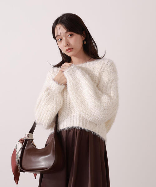 PROPORTION BODY DRESSING（プロポーションボディドレッシング）の「ローゲージざっくりニット / 1215270001（ニット/セーター・レディース・グレー系その他/ホワイト系その他/レッド・FREE）」の15枚目の写真