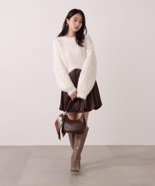 PROPORTION BODY DRESSING（プロポーションボディドレッシング）の「ローゲージざっくりニット / 1215270001（ニット/セーター・レディース・グレー系その他/ホワイト系その他/レッド・FREE）」の17枚目の写真