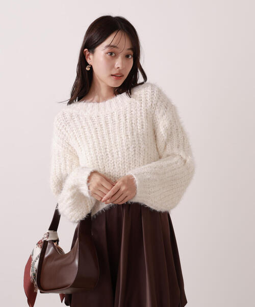 PROPORTION BODY DRESSING（プロポーションボディドレッシング）の「ローゲージざっくりニット / 1215270001（ニット/セーター・レディース・グレー系その他/ホワイト系その他/レッド・FREE）」の19枚目の写真