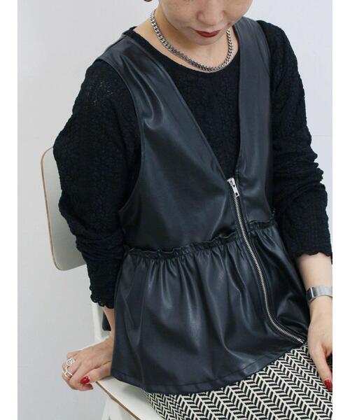 Samansa Mos2 blue(サマンサモスモスブルー)の「シアーレースロンT(Tシャツ/カットソー・レディース・シルバーグレー/オフホワイト/ブラック・F)」の17枚目の写真