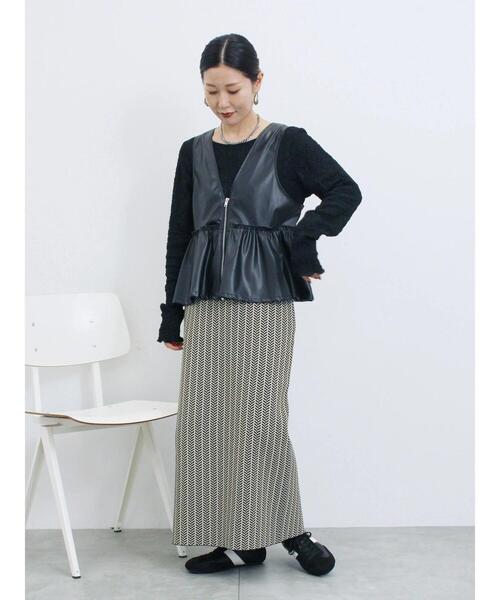 Samansa Mos2 blue(サマンサモスモスブルー)の「シアーレースロンT(Tシャツ/カットソー・レディース・シルバーグレー/オフホワイト/ブラック・F)」の13枚目の写真