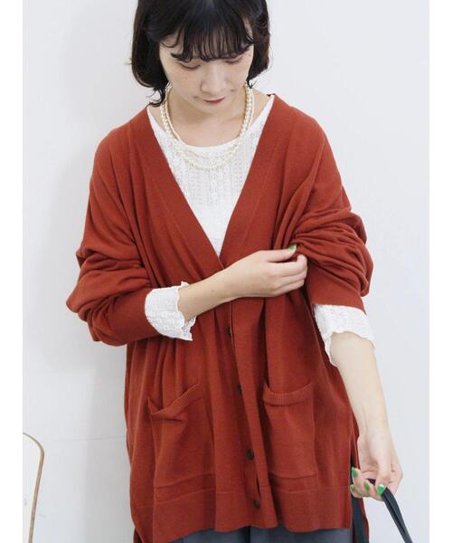 Samansa Mos2 blue(サマンサモスモスブルー)の「シアーレースロンT(Tシャツ/カットソー・レディース・シルバーグレー/オフホワイト/ブラック・F)」の8枚目の写真