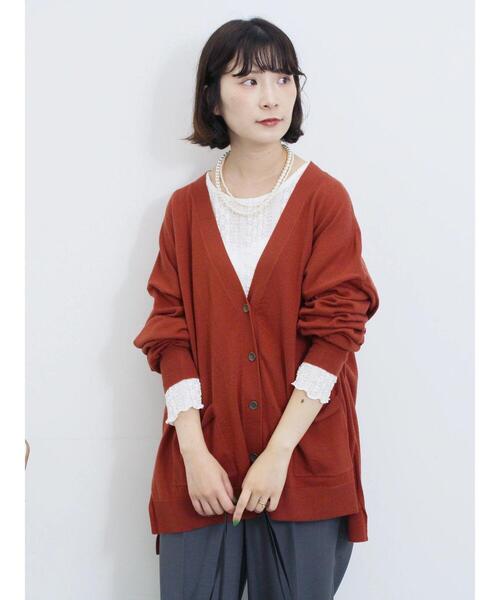 Samansa Mos2 blue(サマンサモスモスブルー)の「シアーレースロンT(Tシャツ/カットソー・レディース・シルバーグレー/オフホワイト/ブラック・F)」の7枚目の写真