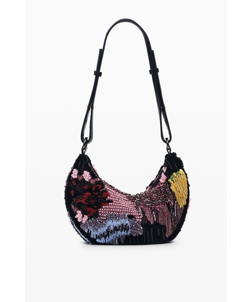 Desigual（デシグアル）の「カラービーズ刺繍ハーフムーンショルダーバッグ（トートバッグ・レディース・マルチ・FREE）」の8枚目の写真