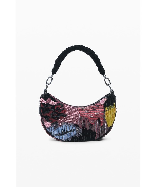 Desigual（デシグアル）の「カラービーズ刺繍ハーフムーンショルダーバッグ（トートバッグ・レディース・マルチ・FREE）」の7枚目の写真