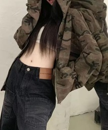 SPIGA | ﾋﾞｯｸﾞｼﾙｴｯﾄ迷彩柄ｼﾞｯﾌﾟｱｯﾌﾟﾌｰﾃﾞｨ(パーカー)