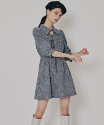 REDYAZEL | カラーミックスフロントZIPワンピース(ワンピース)