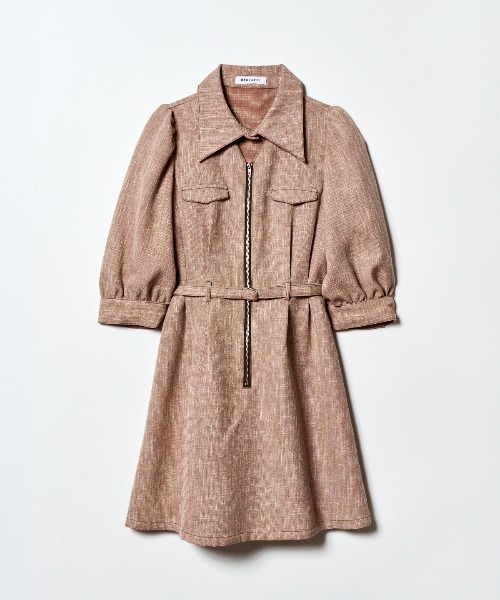 REDYAZEL（レディアゼル）の「カラーミックスフロントZIPワンピース（ワンピース・レディース・ボルドー/キャメル/ブラック/ネイビー・SMALL/MEDIUM）」の17枚目の写真