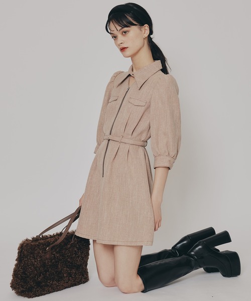 ノエルレシール　ワンピース NOELA ワンピース 「WEB限定」レースシアーロングワンピース