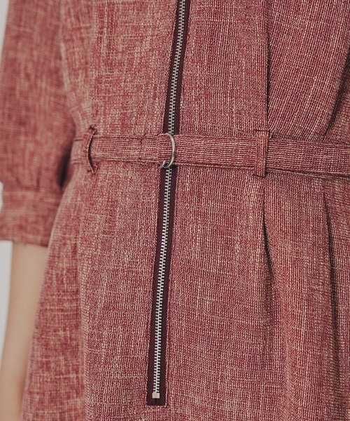 REDYAZEL（レディアゼル）の「カラーミックスフロントZIPワンピース（ワンピース・レディース・ボルドー/キャメル/ブラック/ネイビー・SMALL/MEDIUM）」の21枚目の写真