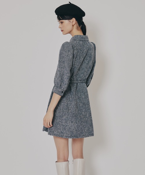 REDYAZEL（レディアゼル）の「カラーミックスフロントZIPワンピース（ワンピース・レディース・ボルドー/キャメル/ブラック/ネイビー・SMALL/MEDIUM）」の11枚目の写真