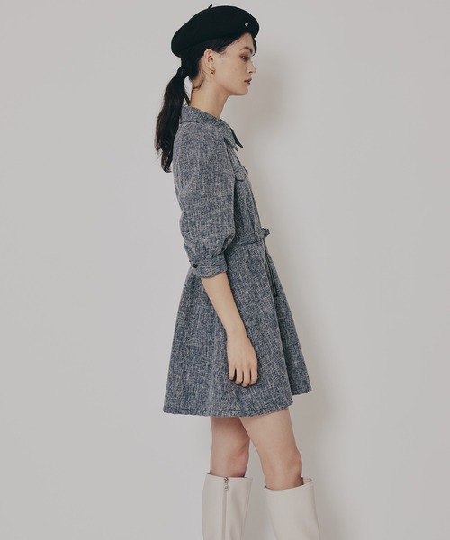 カラーミックスフロントZIPワンピース（ワンピース）｜REDYAZEL