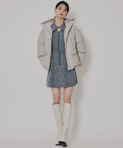 カラーミックスフロントZIPワンピース（ワンピース）｜REDYAZEL