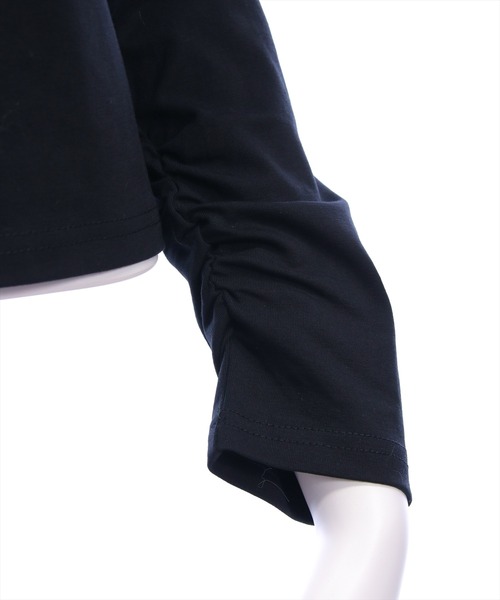 CLEAR BASIC（クリアベーシック）の「マルチwayフリル長袖カットソートップス［大人 カジュアル 着回し力抜群］（Tシャツ/カットソー・レディース・オフホワイト/ブラック・F）」の7枚目の写真