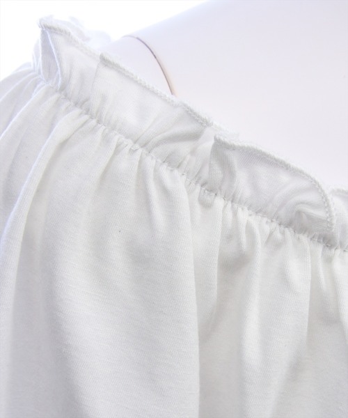 CLEAR BASIC（クリアベーシック）の「マルチwayフリル長袖カットソートップス［大人 カジュアル 着回し力抜群］（Tシャツ/カットソー・レディース・オフホワイト/ブラック・F）」の6枚目の写真