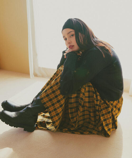 N.（N. Natural Beauty Basic）（エヌエヌナチュラルビューティーベーシック）の「ランダムティアードチェックスカート（スカート・レディース・イエロー系その他/ブルー系その他・MEDIUM）」の9枚目の写真