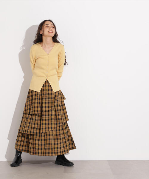 N.（N. Natural Beauty Basic）（エヌエヌナチュラルビューティーベーシック）の「ランダムティアードチェックスカート（スカート・レディース・イエロー系その他/ブルー系その他・MEDIUM）」の13枚目の写真