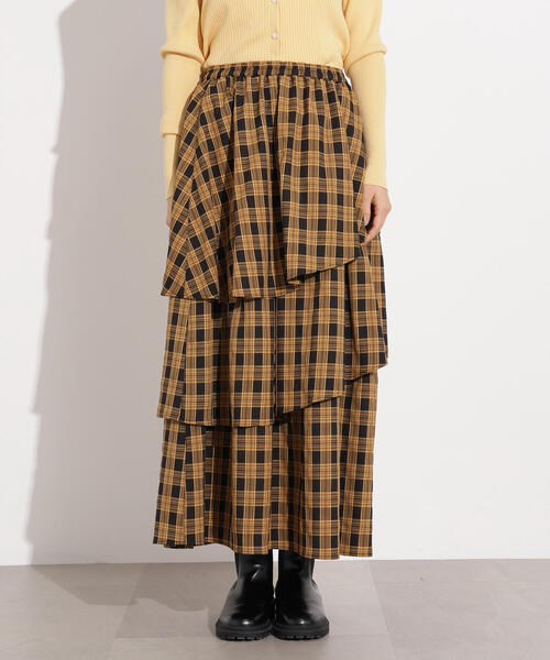 N.（N. Natural Beauty Basic）（エヌエヌナチュラルビューティーベーシック）の「ランダムティアードチェックスカート（スカート・レディース・イエロー系その他/ブルー系その他・MEDIUM）」の20枚目の写真