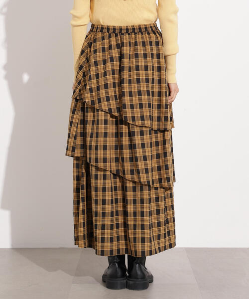 N.（N. Natural Beauty Basic）（エヌエヌナチュラルビューティーベーシック）の「ランダムティアードチェックスカート（スカート・レディース・イエロー系その他/ブルー系その他・MEDIUM）」の22枚目の写真