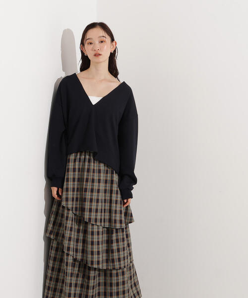 N.（N. Natural Beauty Basic）（エヌエヌナチュラルビューティーベーシック）の「ランダムティアードチェックスカート（スカート・レディース・イエロー系その他/ブルー系その他・MEDIUM）」の4枚目の写真