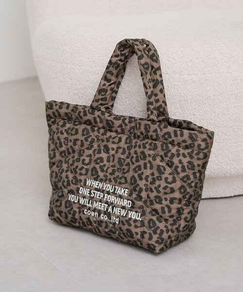 coen（コーエン）の「ロゴ刺繍 幾何柄 キルトランチトートバッグ（トートバッグ・レディース・シルバー/その他2/レッド/その他4・FREE）」の4枚目の写真