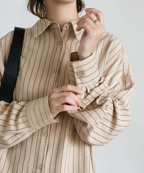 select MOCA（セレクトモカ）の「ピーチスキンストライプオーバー