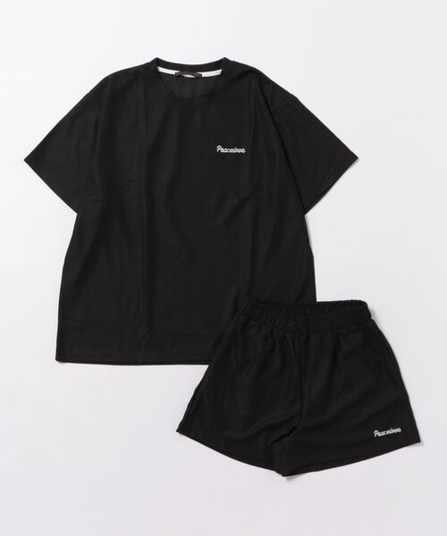 おしゃれスタ(オシャレスタ)の「ロゴ入りルームウェアセットアップ(ルームウェア/パジャマ・レディース・ベージュ/ブラック/グレー・M/L/XL/XXL)」の5枚目の写真