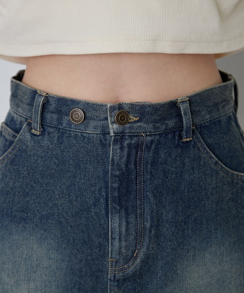 RAY CASSIN（レイカズン）の「ピグメントデニムミニスカート（スカート・レディース・ネイビー/ブルー/ブラウン/ブラック・M/L）」の8枚目の写真