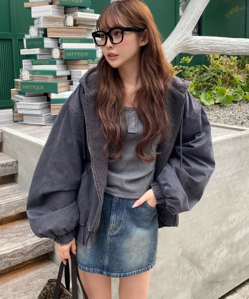 RAY CASSIN（レイカズン）の「ピグメントデニムミニスカート（スカート・レディース・ネイビー/ブルー/ブラウン/ブラック・M/L）」の20枚目の写真