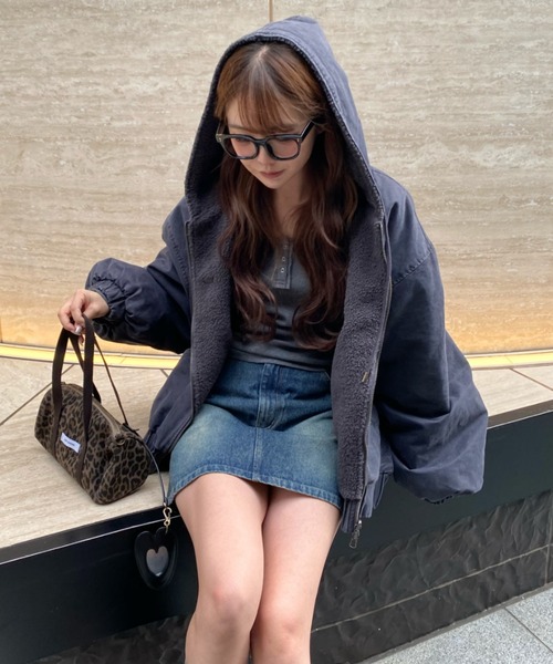 RAY CASSIN（レイカズン）の「ピグメントデニムミニスカート（スカート・レディース・ネイビー/ブルー/ブラウン/ブラック・M/L）」の18枚目の写真