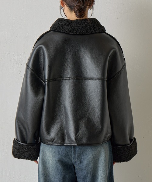 フェイクレザームートンブルゾン（ムートンコート）｜COLONY 2139
