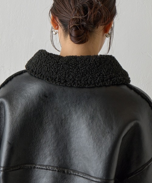 フェイクレザームートンブルゾン（ブルゾン）｜COLONY 2139（コロニー