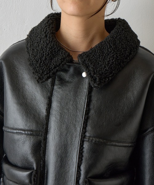 フェイクレザームートンブルゾン(ムートンコート)|COLONY 2139 フェイクレザームートンブルゾン(ムートンコート)|COLONY 2139