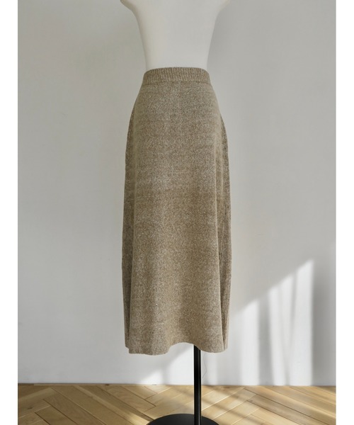 celon(セロン)の「hook rib knit skirt(スカート・レディース・アイボリー/チャコールグレー・FREE)」の9枚目の写真