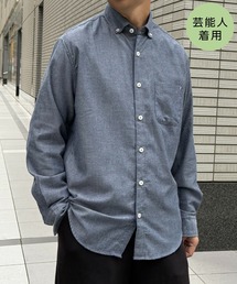 【雑誌掲載】イージーケアネルスイスカラーボタンダウンシャツ【芸能人着用】