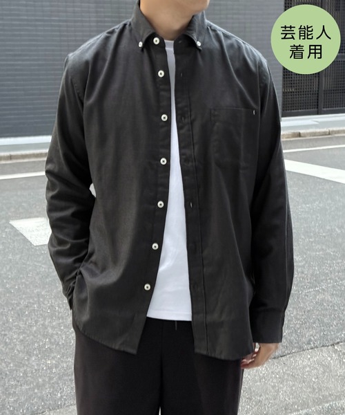 ikka(イッカ)の「【雑誌掲載】イージーケアネルスイスカラーボタンダウンシャツ【芸能人着用】(シャツ/ブラウス・メンズ・ネイビー/ワイン/チャコール/ホワイト・L/M/S/XL)」の3枚目の写真