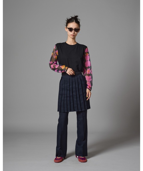 NON TOKYO（ノントーキョー）の「NON TOKYO/ノントーキョー/フレアスラックス（スラックス・レディース・ネイビー/ブラウン・1/2）」の8枚目の写真