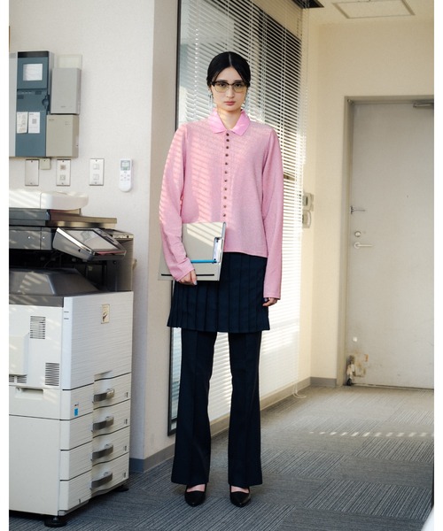 NON TOKYO（ノントーキョー）の「NON TOKYO/ノントーキョー/フレアスラックス（スラックス・レディース・ネイビー/ブラウン・1/2）」の10枚目の写真