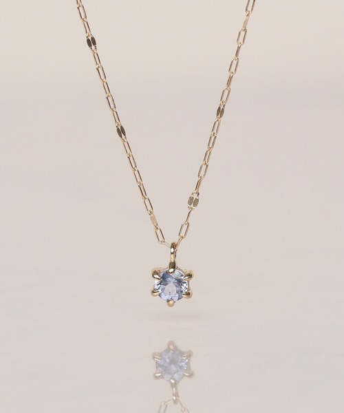 NOIR DE POUPEE（ノワールドプーペ）の「【WEB限定】K10 誕生石 ネックレス（ネックレス・レディース・ラベンダー/ホワイト系その他/ライトピンク/グリーン系その他/バーガンディー/グリーン/ピンク/イエロー/ブルー/ホワイト/ライトブルー/パープル・FREE）」の9枚目の写真