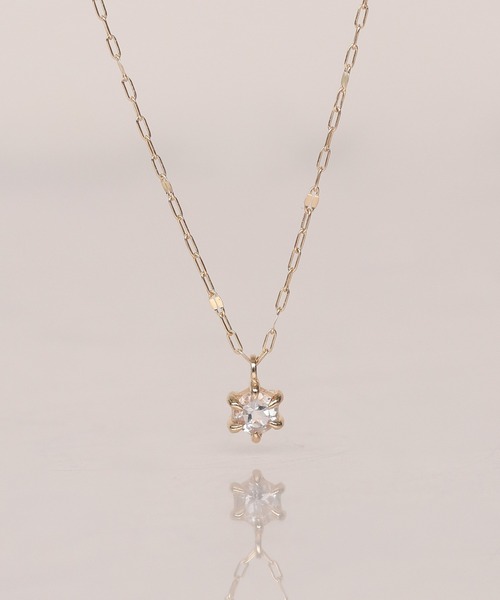 NOIR DE POUPEE（ノワールドプーペ）の「【WEB限定】K10 誕生石 ネックレス（ネックレス・レディース・ラベンダー/ホワイト系その他/ライトピンク/グリーン系その他/バーガンディー/グリーン/ピンク/イエロー/ブルー/ホワイト/ライトブルー/パープル・FREE）」の12枚目の写真