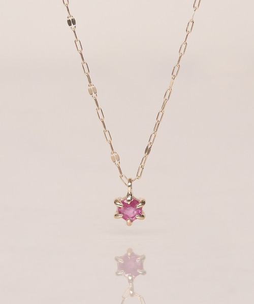 NOIR DE POUPEE（ノワールドプーペ）の「【WEB限定】K10 誕生石 ネックレス（ネックレス・レディース・ラベンダー/ホワイト系その他/ライトピンク/グリーン系その他/バーガンディー/グリーン/ピンク/イエロー/ブルー/ホワイト/ライトブルー/パープル・FREE）」の11枚目の写真